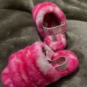 Pink Ugg Platform Slippers Kids Size 1